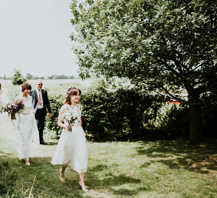 Bride in Katya Katya Gown | Fishley Hall Rustic Barn Wedding | Darina Stoda Photography