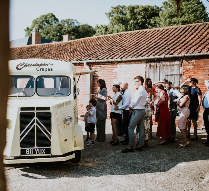 Crepes Van | Fishley Hall Rustic Barn Wedding | Darina Stoda Photography