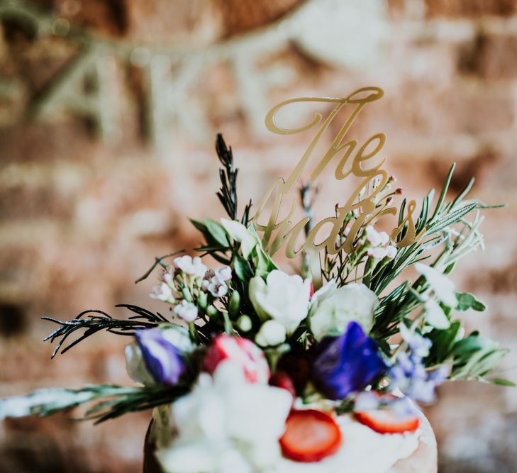 Cake Topper | Fishley Hall Rustic Barn Wedding | Darina Stoda Photography