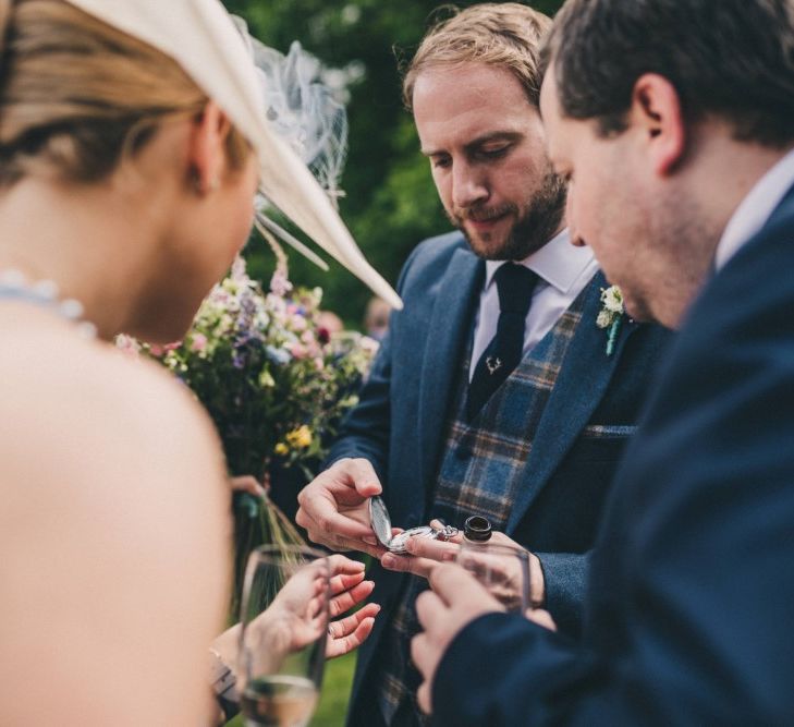 Preston Court Wedding With Bride In Sassi Holford & Groom In Checked Suit By Jack Bunneys With Images From Claire Penn Photography