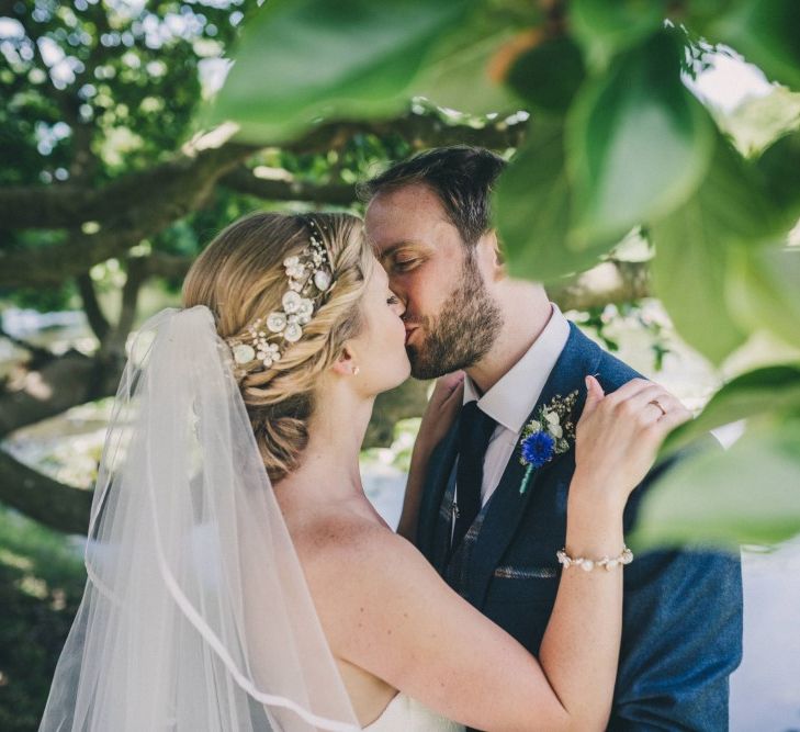 Preston Court Wedding With Bride In Sassi Holford & Groom In Checked Suit By Jack Bunneys With Images From Claire Penn Photography