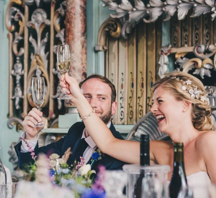 Preston Court Wedding With Bride In Sassi Holford & Groom In Checked Suit By Jack Bunneys With Images From Claire Penn Photography