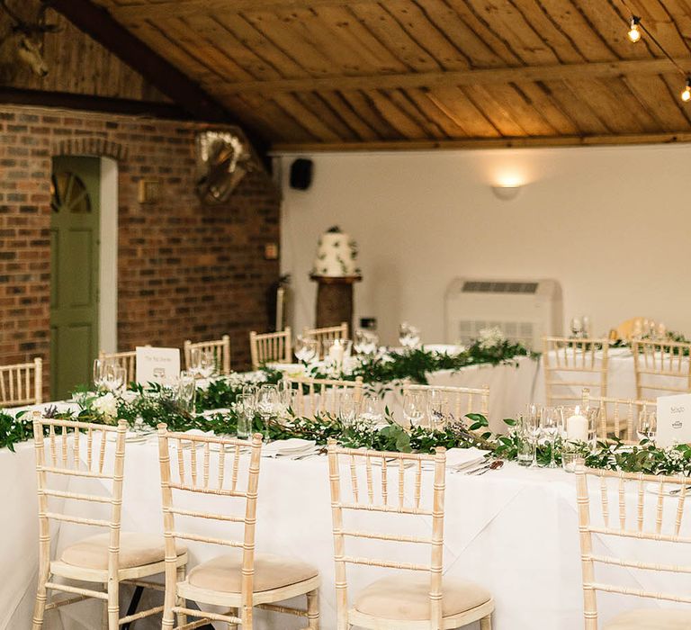 Bride In Bespoke Silk Cami & Skirt By Emma Beaumont At Owen House Wedding Barn With Bridesmaids In Blush Pink & Images From Paul Joseph Photography