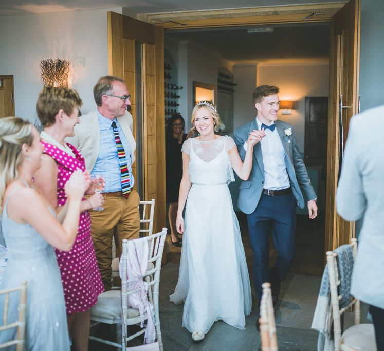 A Pretty Pastel Wedding At Holm House St Donats With Bride In Jesus Peiro And Images From Lewis Fackrell Photography