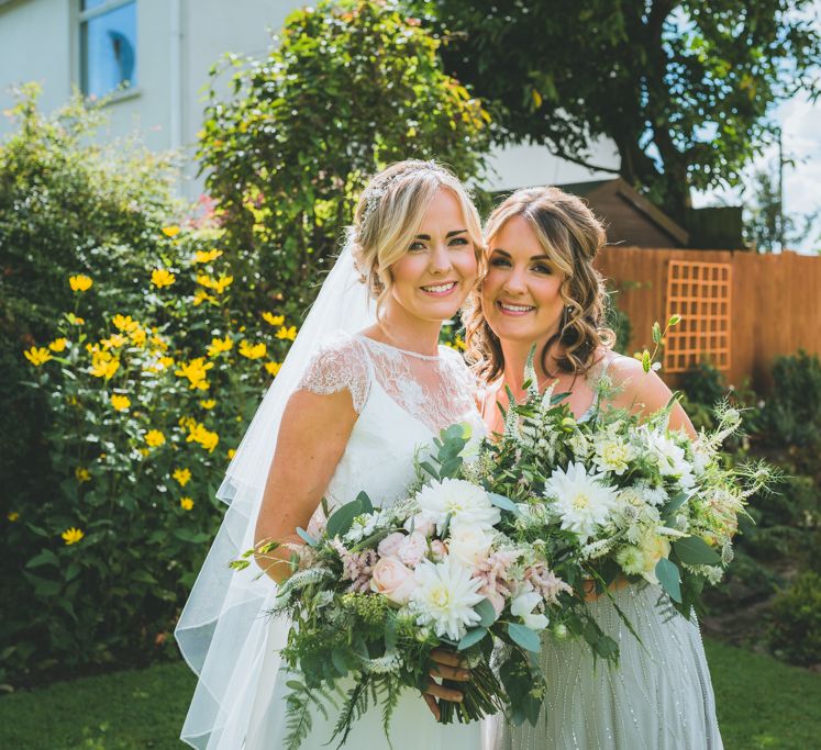 Jesus Peiro Wedding Dress With Pastel Bouquet By The Rose Shed