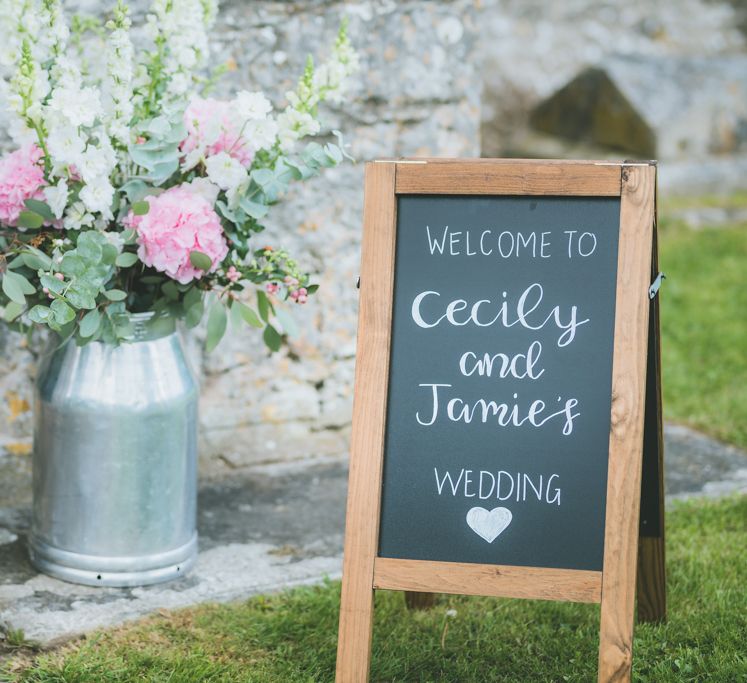 Chalkboard Wedding Sign