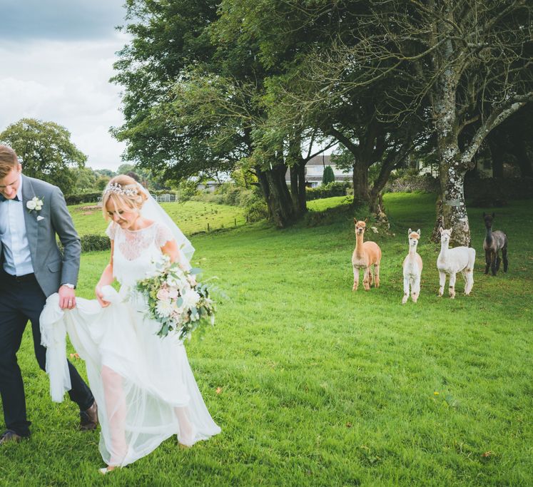 A Pretty Pastel Wedding At Holm House St Donats With Bride In Jesus Peiro And Images From Lewis Fackrell Photography