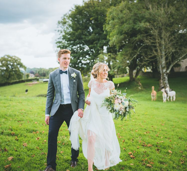 A Pretty Pastel Wedding At Holm House St Donats With Bride In Jesus Peiro And Images From Lewis Fackrell Photography