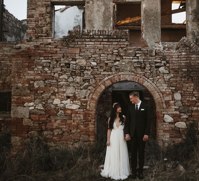 Elegant Destination Wedding In Tuscany At San Galgano Abbey With Bride In Bespoke Dress By Madame Paulette With Images From James Frost Photography