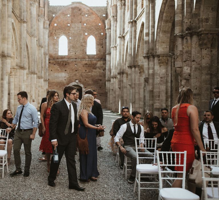 Elegant Destination Wedding In Tuscany At San Galgano Abbey With Bride In Bespoke Dress By Madame Paulette With Images From James Frost Photography