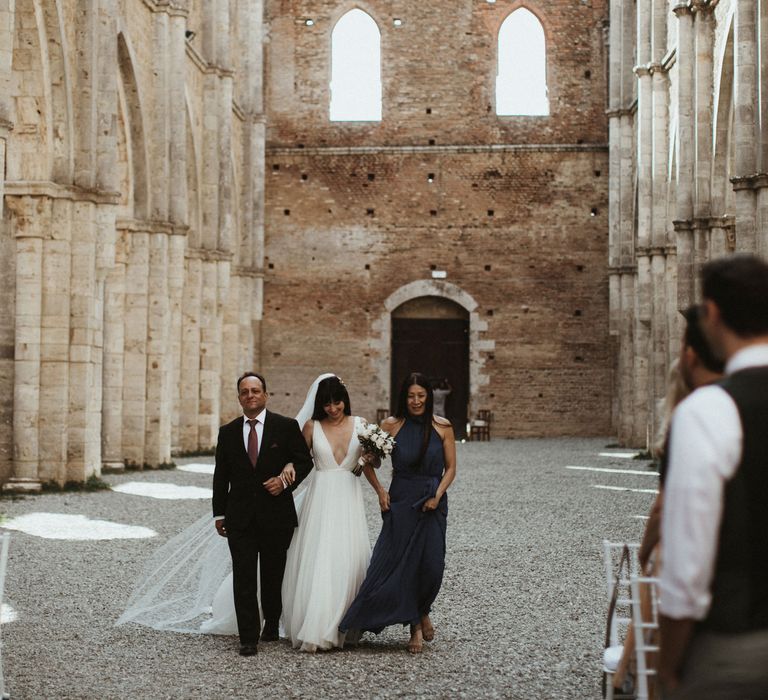 Elegant Destination Wedding In Tuscany At San Galgano Abbey With Bride In Bespoke Dress By Madame Paulette With Images From James Frost Photography