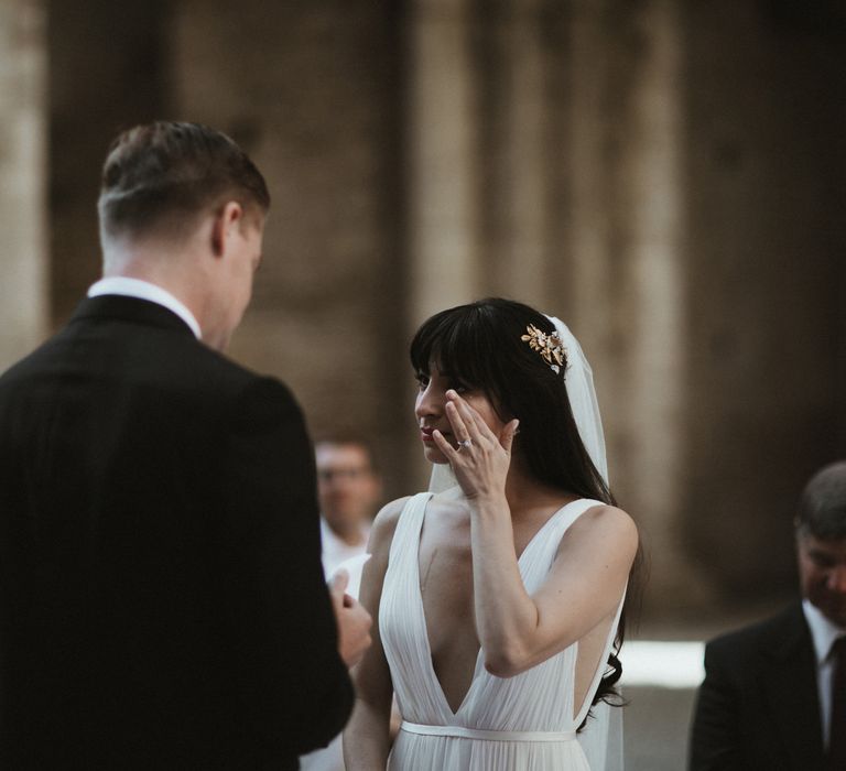 Elegant Destination Wedding In Tuscany At San Galgano Abbey With Bride In Bespoke Dress By Madame Paulette With Images From James Frost Photography