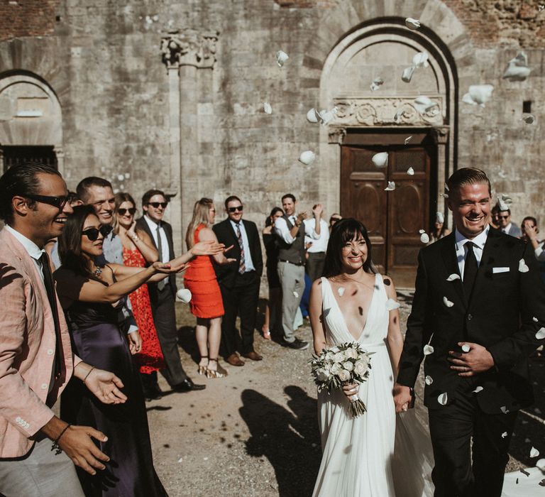 Elegant Destination Wedding In Tuscany At San Galgano Abbey With Bride In Bespoke Dress By Madame Paulette With Images From James Frost Photography