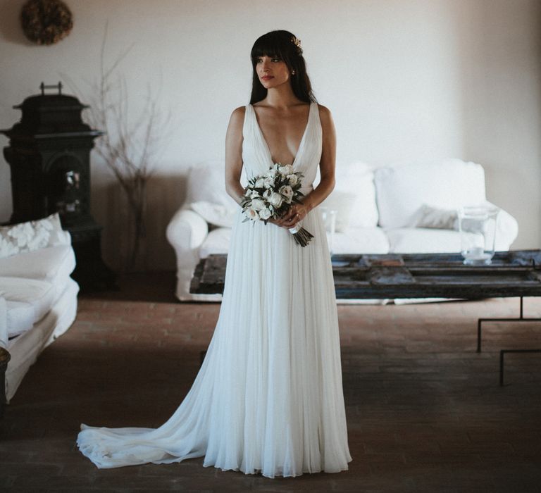 Elegant Destination Wedding In Tuscany At San Galgano Abbey With Bride In Bespoke Dress By Madame Paulette With Images From James Frost Photography