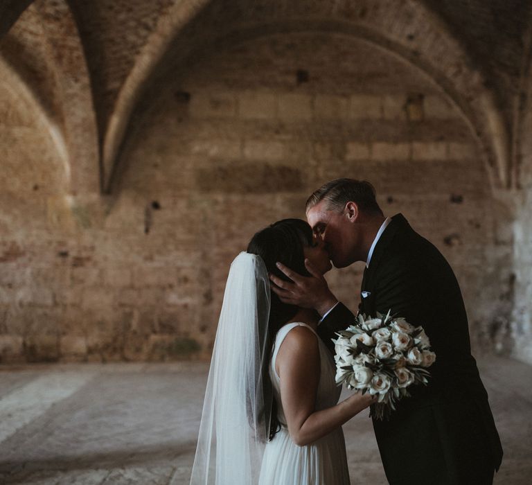 Elegant Destination Wedding In Tuscany At San Galgano Abbey With Bride In Bespoke Dress By Madame Paulette With Images From James Frost Photography