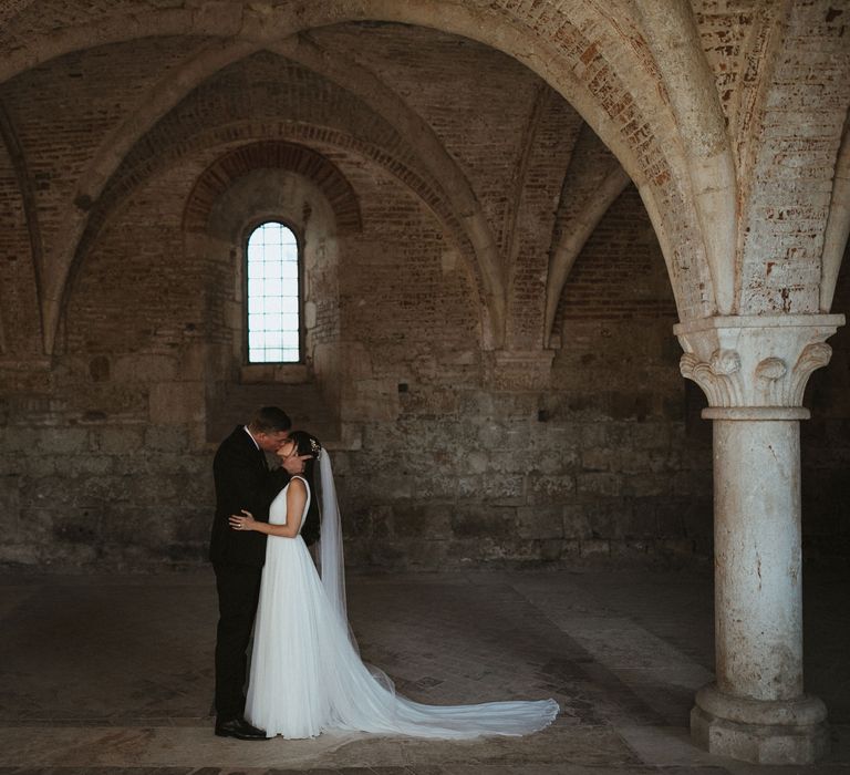 Elegant Destination Wedding In Tuscany At San Galgano Abbey With Bride In Bespoke Dress By Madame Paulette With Images From James Frost Photography