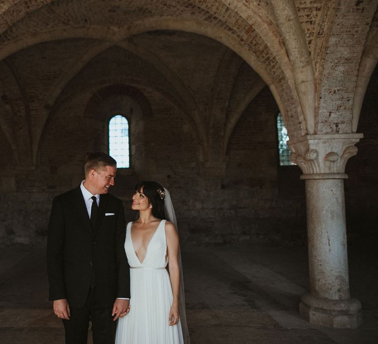 Elegant Destination Wedding In Tuscany At San Galgano Abbey With Bride In Bespoke Dress By Madame Paulette With Images From James Frost Photography