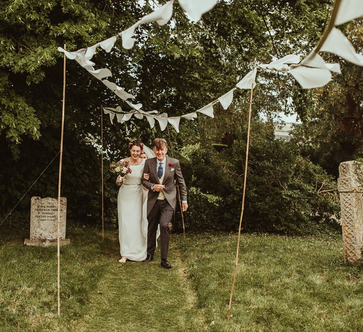 Bride in Louise Selby Gown