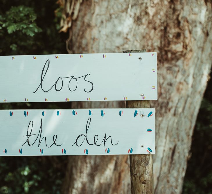 Rustic Hand Painted Wooden Signs For Wedding Day