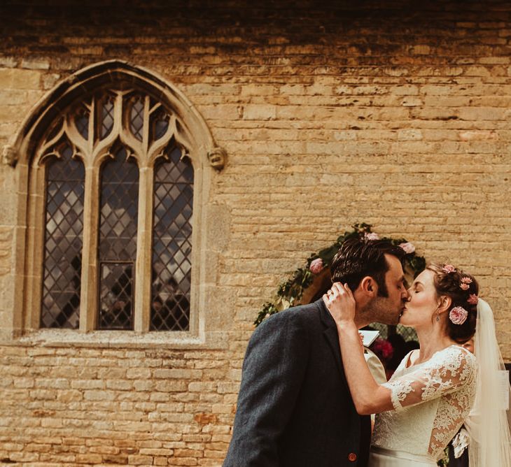 Bride in Louise Selby Gown