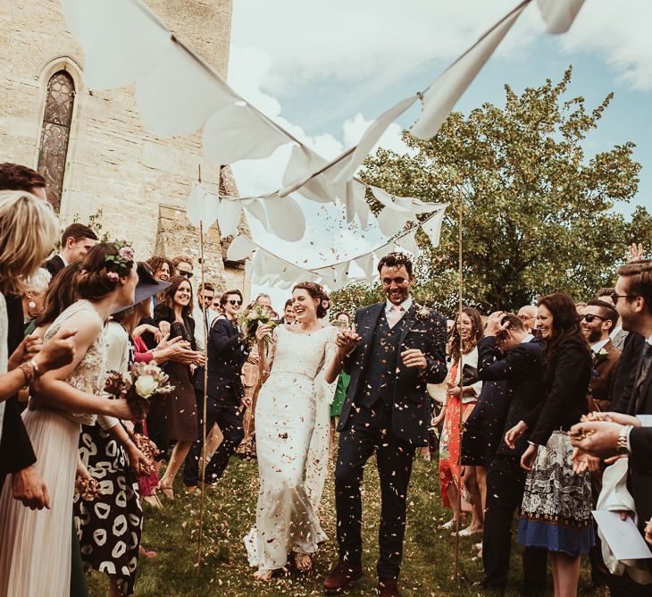 Bride in Louise Selby Gown