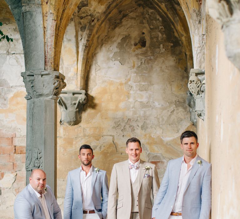 Groomsmen in Chino's & Pale Blue Jackets