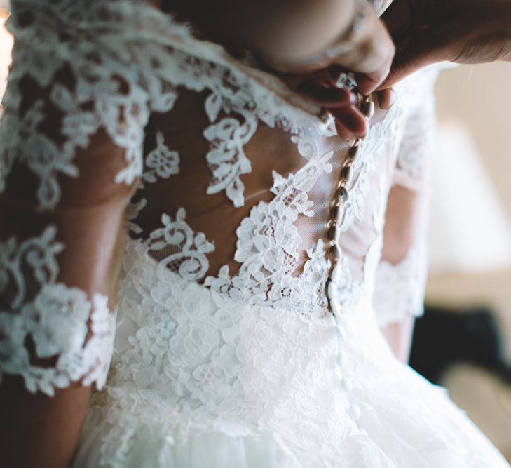 Bride Getting Ready Pronovias Gown