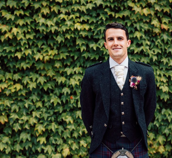 Dapper Groom In Kilt