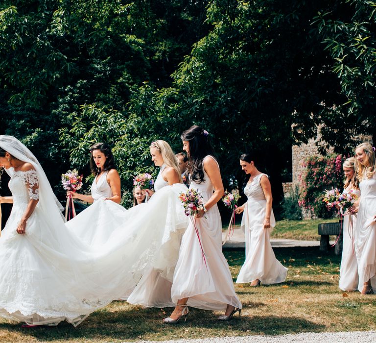 Wedding Party In Light Colours