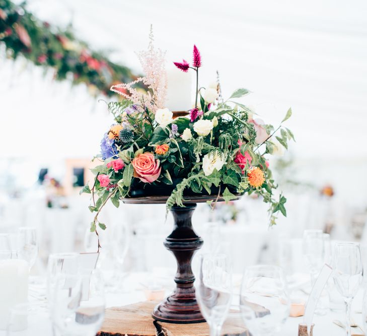 Floral Centrepieces Marquee Wedding