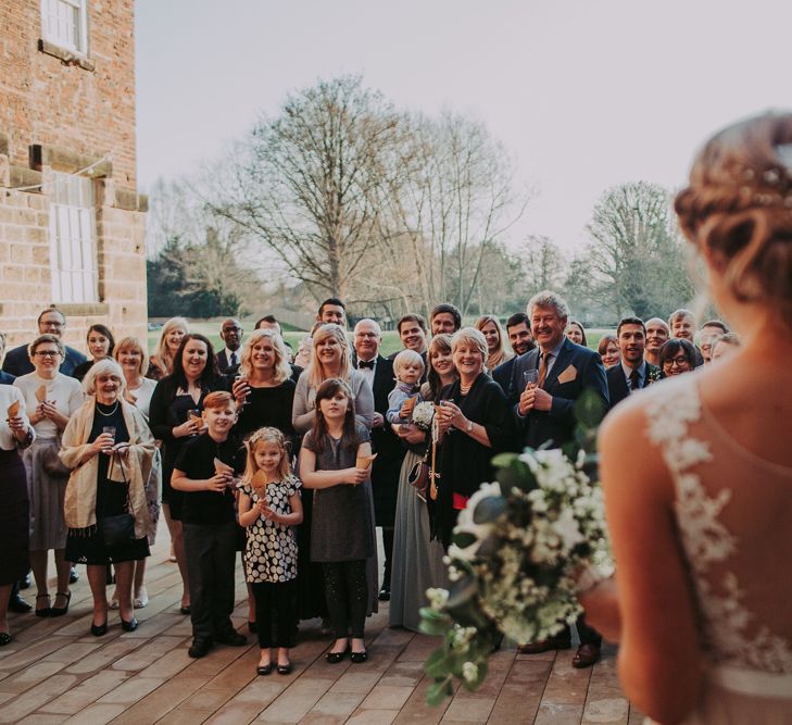 Winter Wedding At The West Mill Derby With Bride In Wtoo By Watters And Groom In Blue Tweed Suit From Next With Images By Bloom Photography