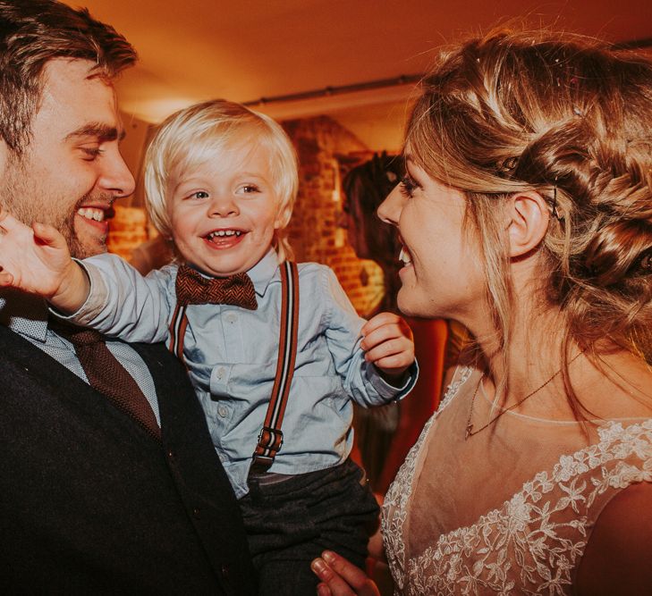 Winter Wedding At The West Mill Derby With Bride In Wtoo By Watters And Groom In Blue Tweed Suit From Next With Images By Bloom Photography