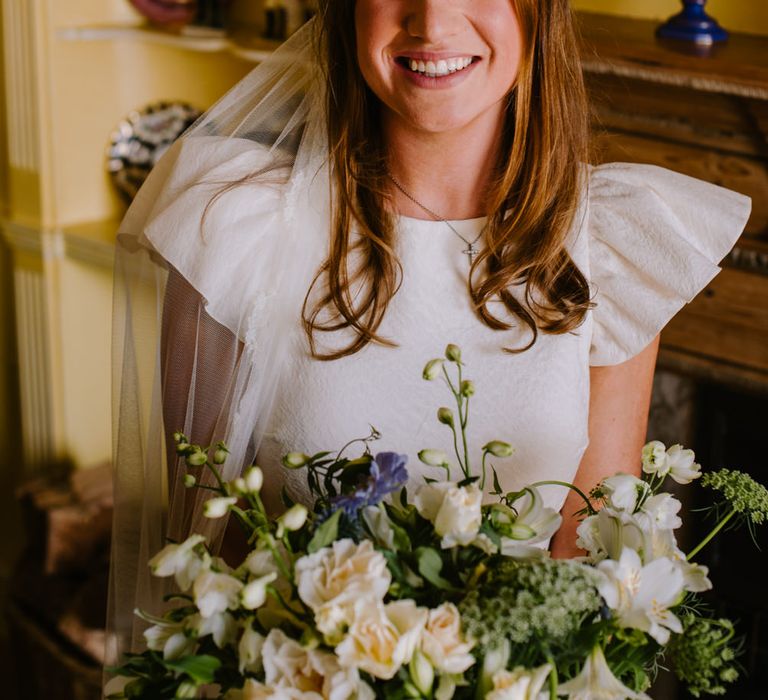 Bridal Flower Crown | Bright Festival Themed At Home Wedding in a Tipi | McGivern Photography