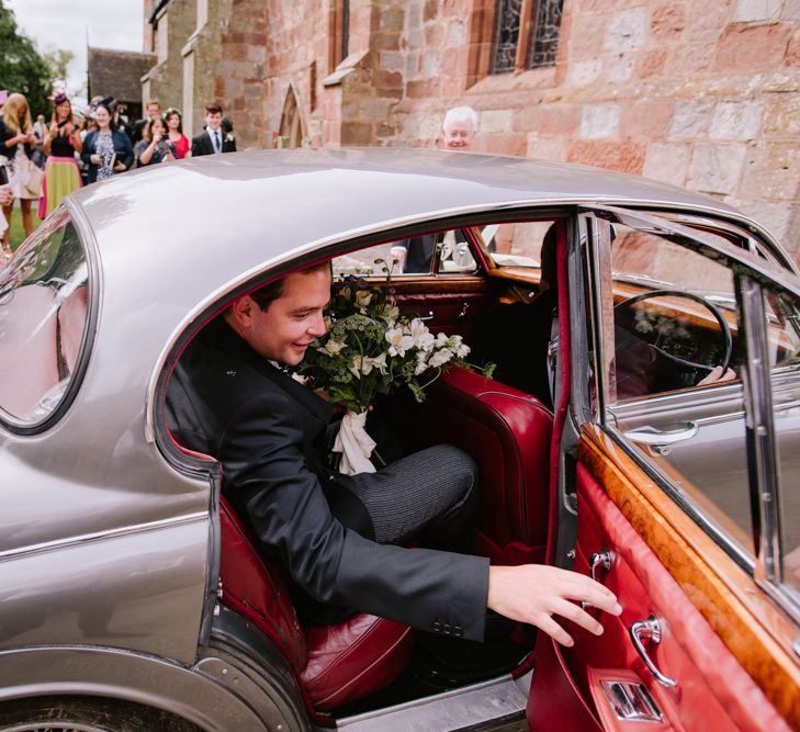 Wedding Car | Bright Festival Themed At Home Wedding in a Tipi | McGivern Photography