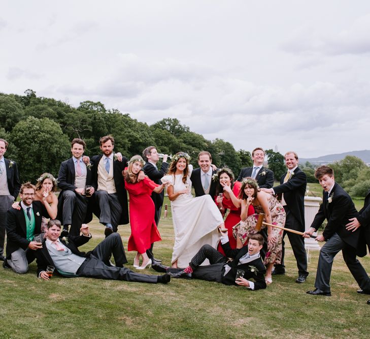 Wedding Party | Bright Festival Themed At Home Wedding in a Tipi | McGivern Photography