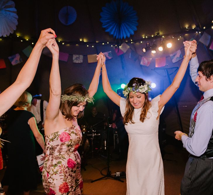 Wedding Reception Party | Bright Festival Themed At Home Wedding in a Tipi | McGivern Photography