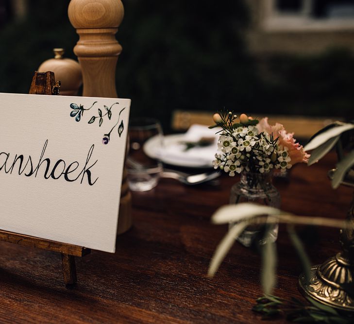 Illustrated Wedding Stationery | Outdoor Destination Wedding at Château De Malliac Planned by Country Weddings in France | Styling by The Hand-Painted Bride | Samuel Docker Photography | Marriage in Motion Films