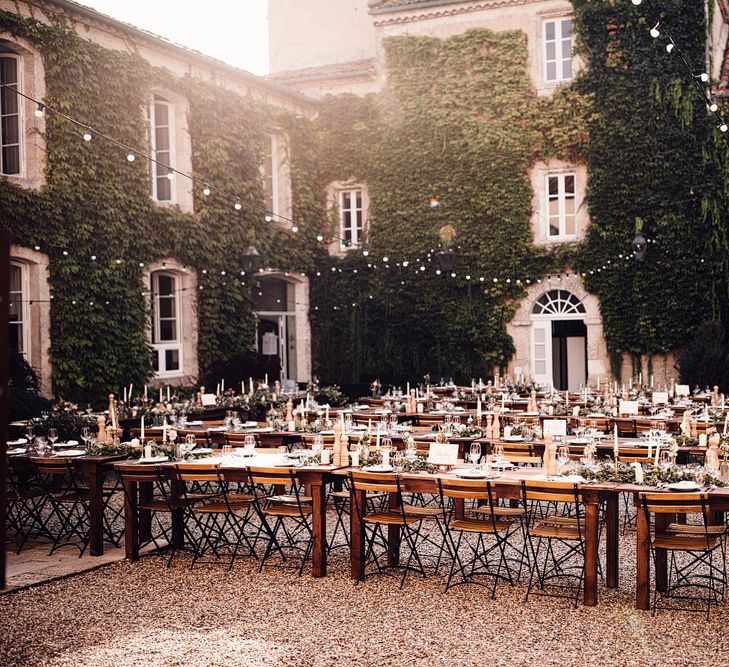 Outdoor Destination Wedding at Château De Malliac Planned by Country Weddings in France | Styling by The Hand-Painted Bride | Samuel Docker Photography | Marriage in Motion Films