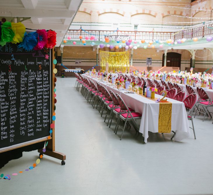 Giant Chalkboard Wedding Table Plan