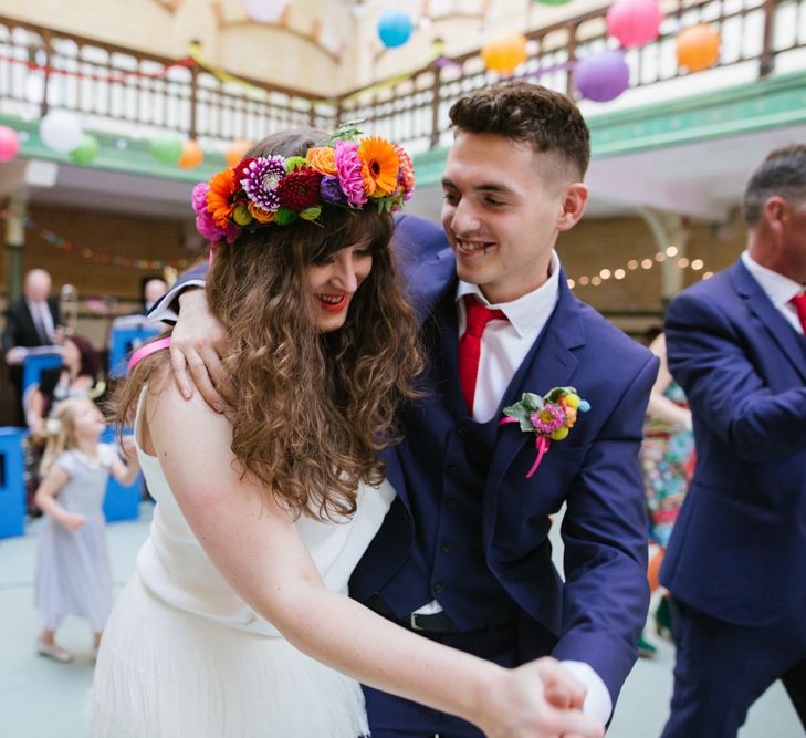 Bride in Charlie Brear Wedding Dress