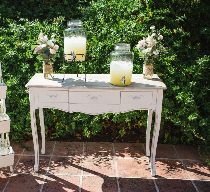 Vintage Dresser Lemonade Stand | Drinks Dispenser | Planned by Rachel Rose Weddings | Radka Horvath Photography