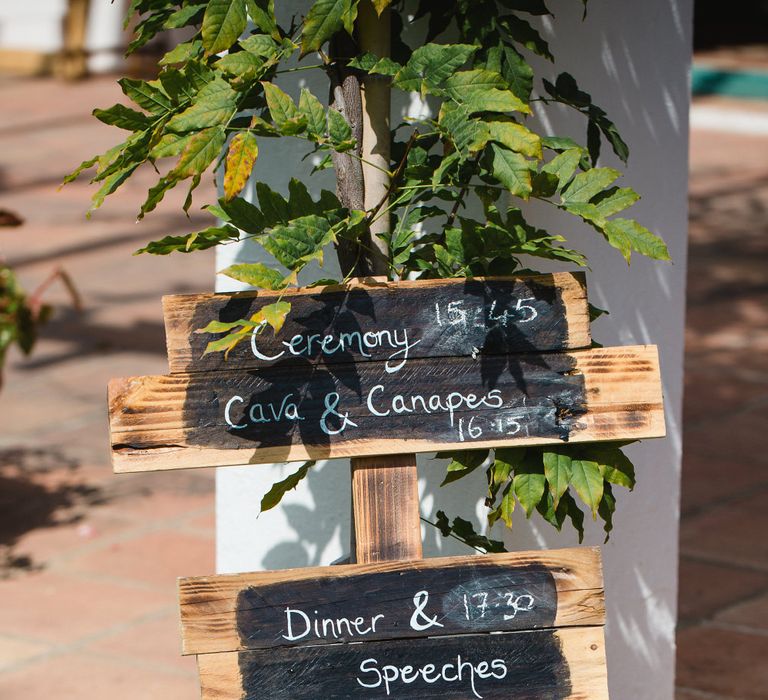 Wooden Order of The Day Sign | Planned by Rachel Rose Weddings | Radka Horvath Photography