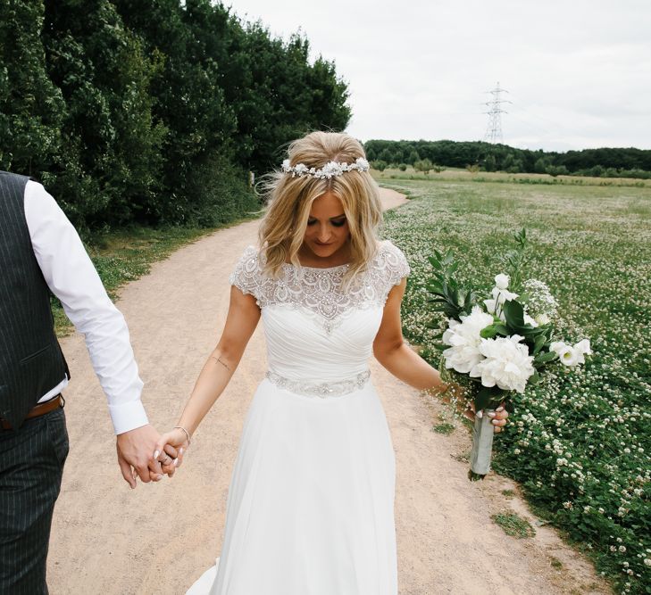 Thames Chase Community Centre Wedding With Bride In Sequinned Justin Alexander Dress & Bridesmaids In Mint Green With Images From Chris Barber