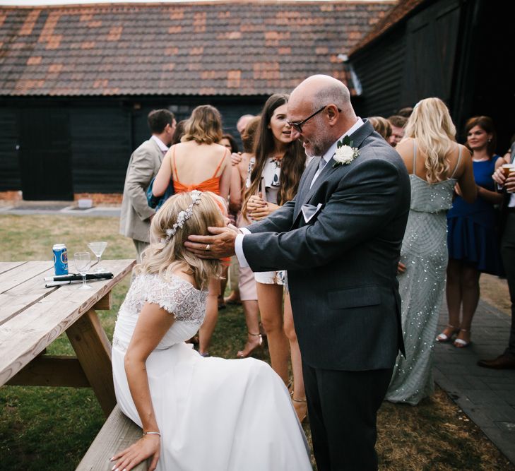 Thames Chase Community Centre Wedding With Bride In Sequinned Justin Alexander Dress & Bridesmaids In Mint Green With Images From Chris Barber