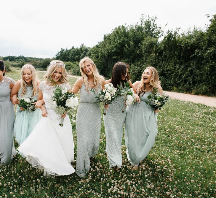 Wedding Party In Mint Green Dresses