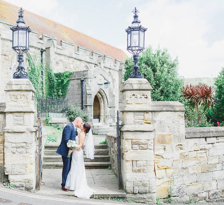 Bride & Groom outside the Church