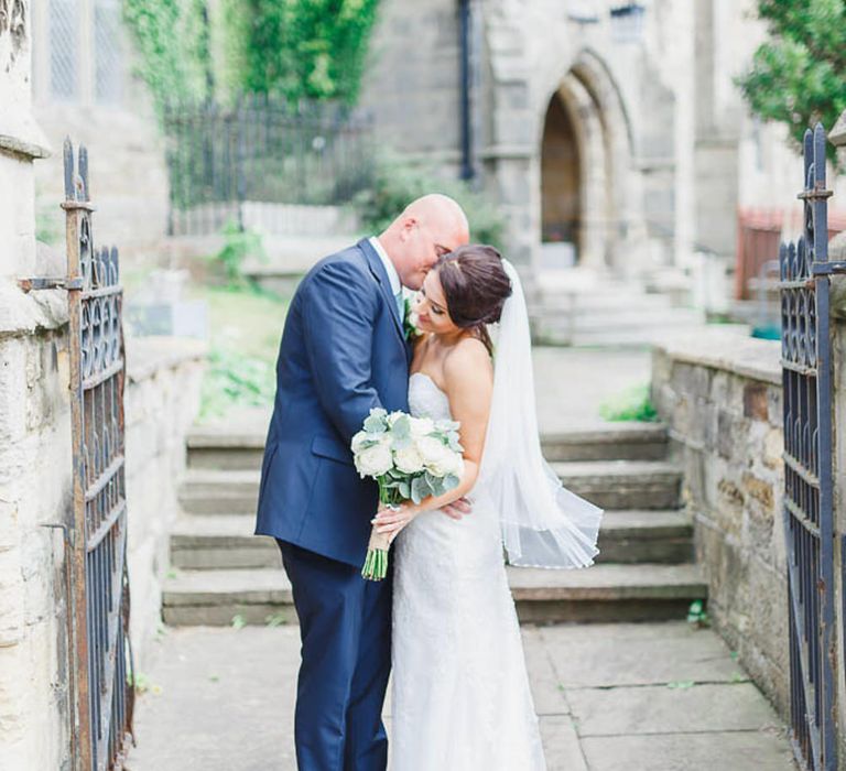 Bride & Groom outside the Church