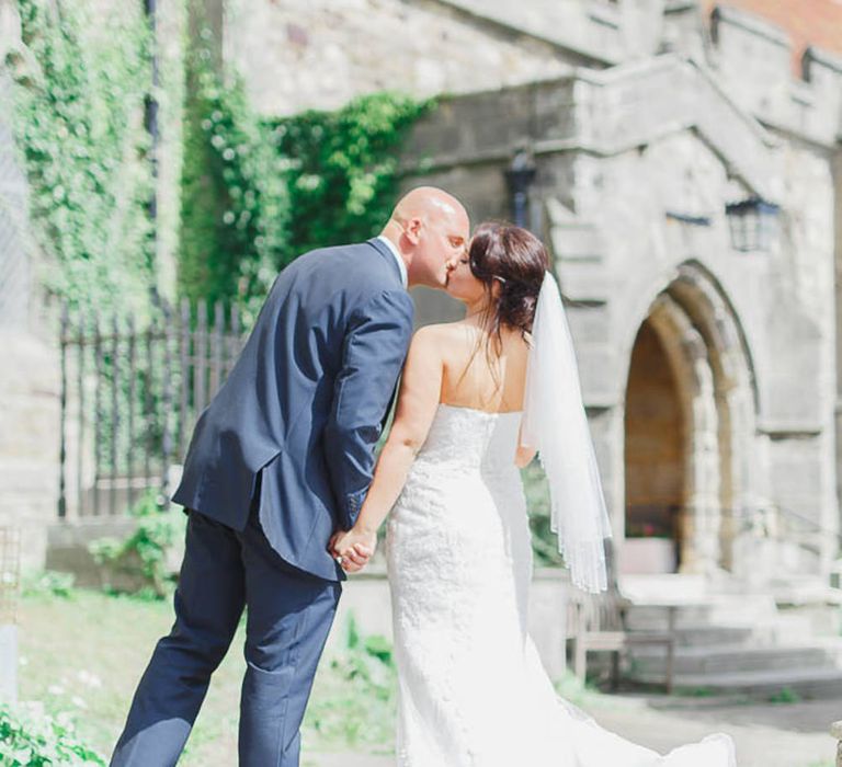 Bride & Groom outside the Church