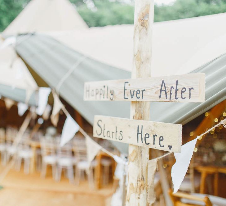 At Home Rustic Tipi Reception