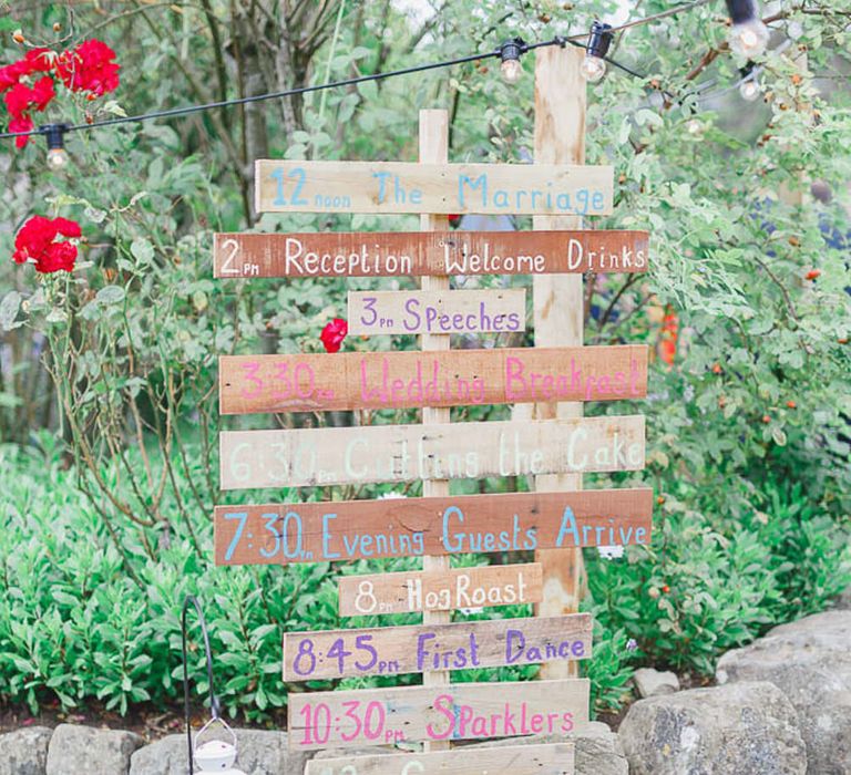 Rustic Wooden Order of The day Sign post